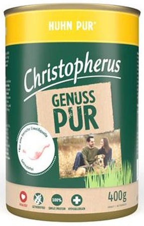 Artikel mit dem Namen Christopherus Pur Huhn im Shop von zoo.de , dem Onlineshop für nachhaltiges Hundefutter und Katzenfutter.