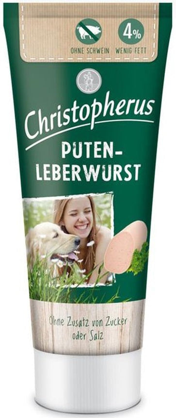 Artikel mit dem Namen Christopherus Snack Putenleberwurst im Shop von zoo.de , dem Onlineshop für nachhaltiges Hundefutter und Katzenfutter.