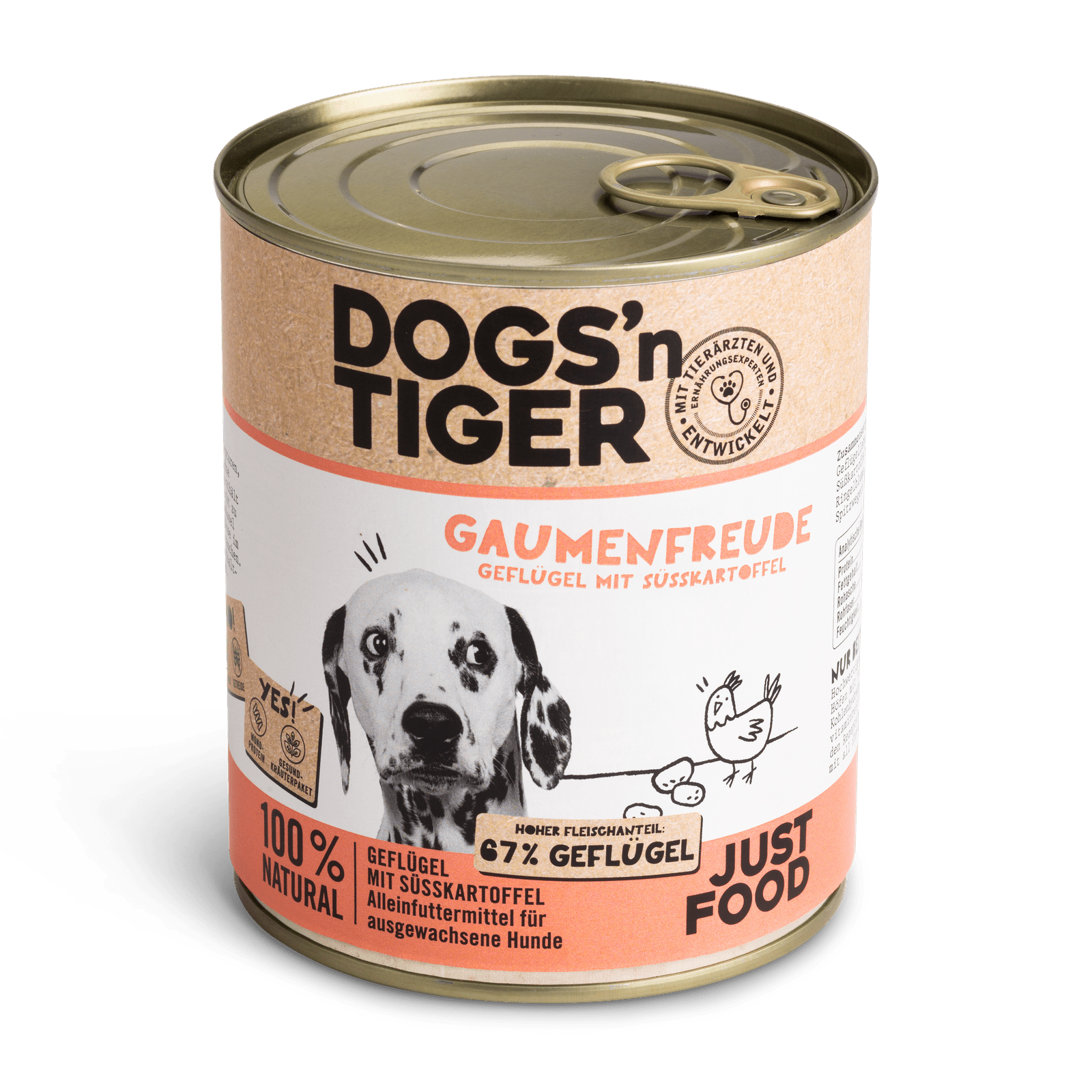 Artikel mit dem Namen Dogs'n Tiger Hund Gaumenfreude im Shop von zoo.de , dem Onlineshop für nachhaltiges Hundefutter und Katzenfutter.