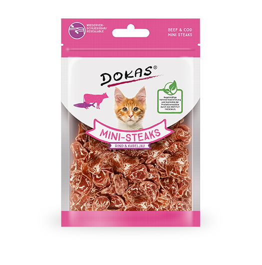 Artikel mit dem Namen Dokas Cat Mini-Steak im Shop von zoo.de , dem Onlineshop für nachhaltiges Hundefutter und Katzenfutter.