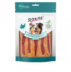 Artikel mit dem Namen Dokas Hühnerbrust 220g im Shop von zoo.de , dem Onlineshop für nachhaltiges Hundefutter und Katzenfutter.