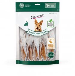 Artikel mit dem Namen Dokas Kaninchenohr mit Fell im Shop von zoo.de , dem Onlineshop für nachhaltiges Hundefutter und Katzenfutter.