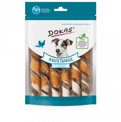 Artikel mit dem Namen Dokas Kaustange Huhn+Fisch im Shop von zoo.de , dem Onlineshop für nachhaltiges Hundefutter und Katzenfutter.