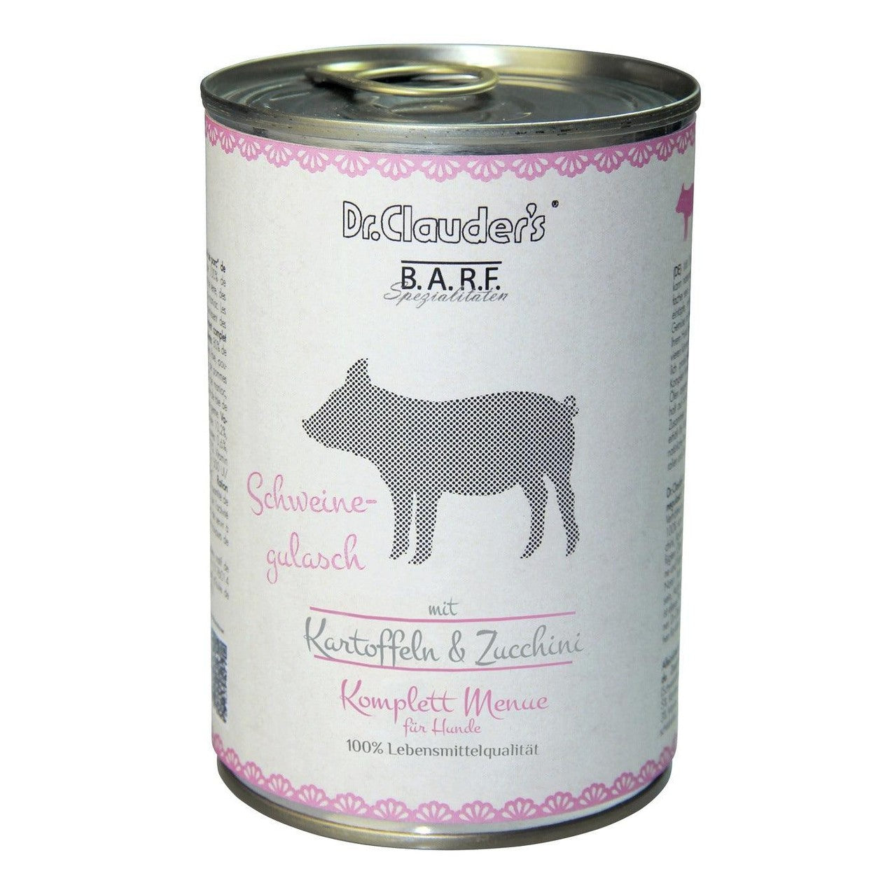 Artikel mit dem Namen Dr.Clauder's BARF Schweinegulasch im Shop von zoo.de , dem Onlineshop für nachhaltiges Hundefutter und Katzenfutter.