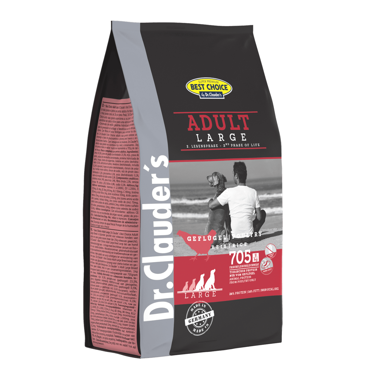 Artikel mit dem Namen Dr.Clauder's Best Choice Adult Large Breed im Shop von zoo.de , dem Onlineshop für nachhaltiges Hundefutter und Katzenfutter.