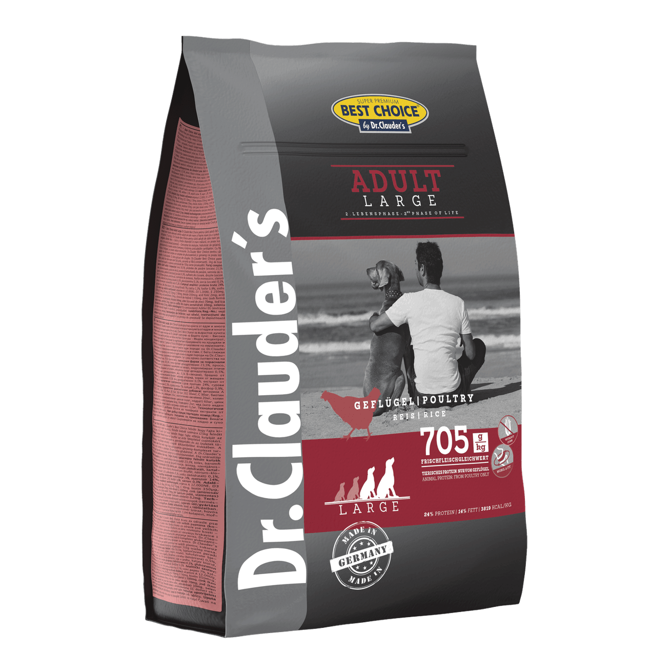 Artikel mit dem Namen Dr.Clauder's Best Choice Adult Large Breed im Shop von zoo.de , dem Onlineshop für nachhaltiges Hundefutter und Katzenfutter.