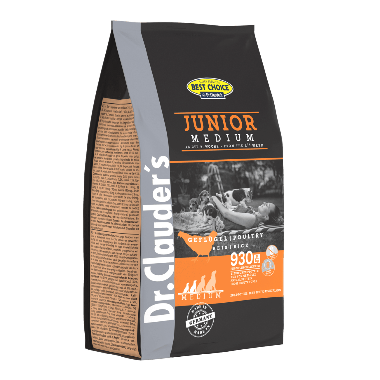 Artikel mit dem Namen Dr.Clauder's Best Choice Junior Medium im Shop von zoo.de , dem Onlineshop für nachhaltiges Hundefutter und Katzenfutter.
