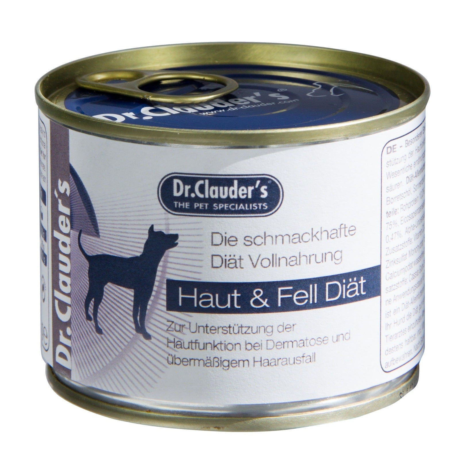 Artikel mit dem Namen Dr.Clauder's Diät FSD Haut+Felldiät Nassfutter im Shop von zoo.de , dem Onlineshop für nachhaltiges Hundefutter und Katzenfutter.