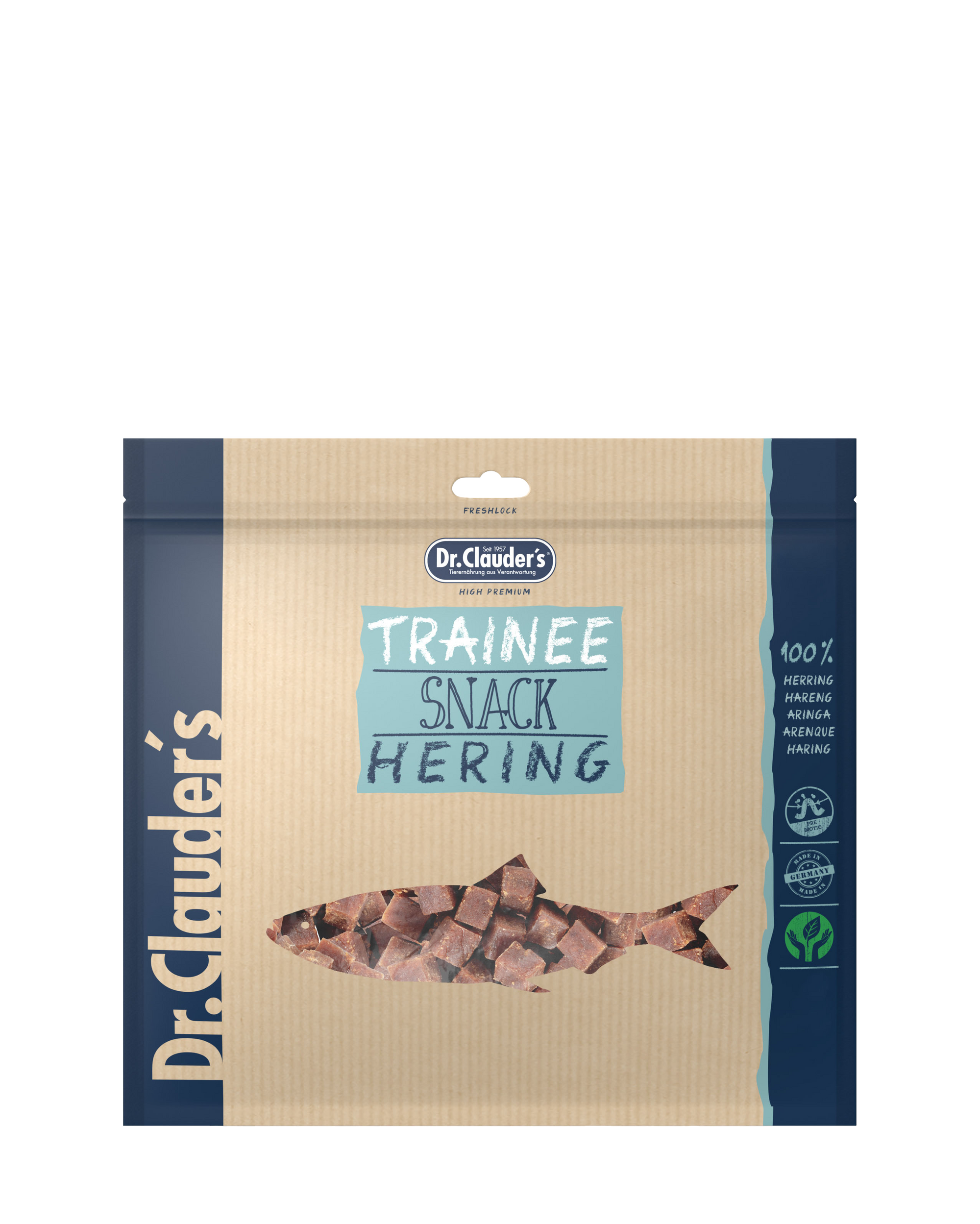 Artikel mit dem Namen Dr.Clauder&#39;s Dog Snack Trainee Hering im Shop von zoo.de , dem Onlineshop für nachhaltiges Hundefutter und Katzenfutter.