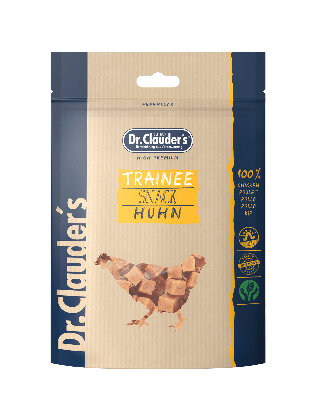 Artikel mit dem Namen Dr.Clauder&#39;s Dog Snack Trainee Hühnerfleisch im Shop von zoo.de , dem Onlineshop für nachhaltiges Hundefutter und Katzenfutter.