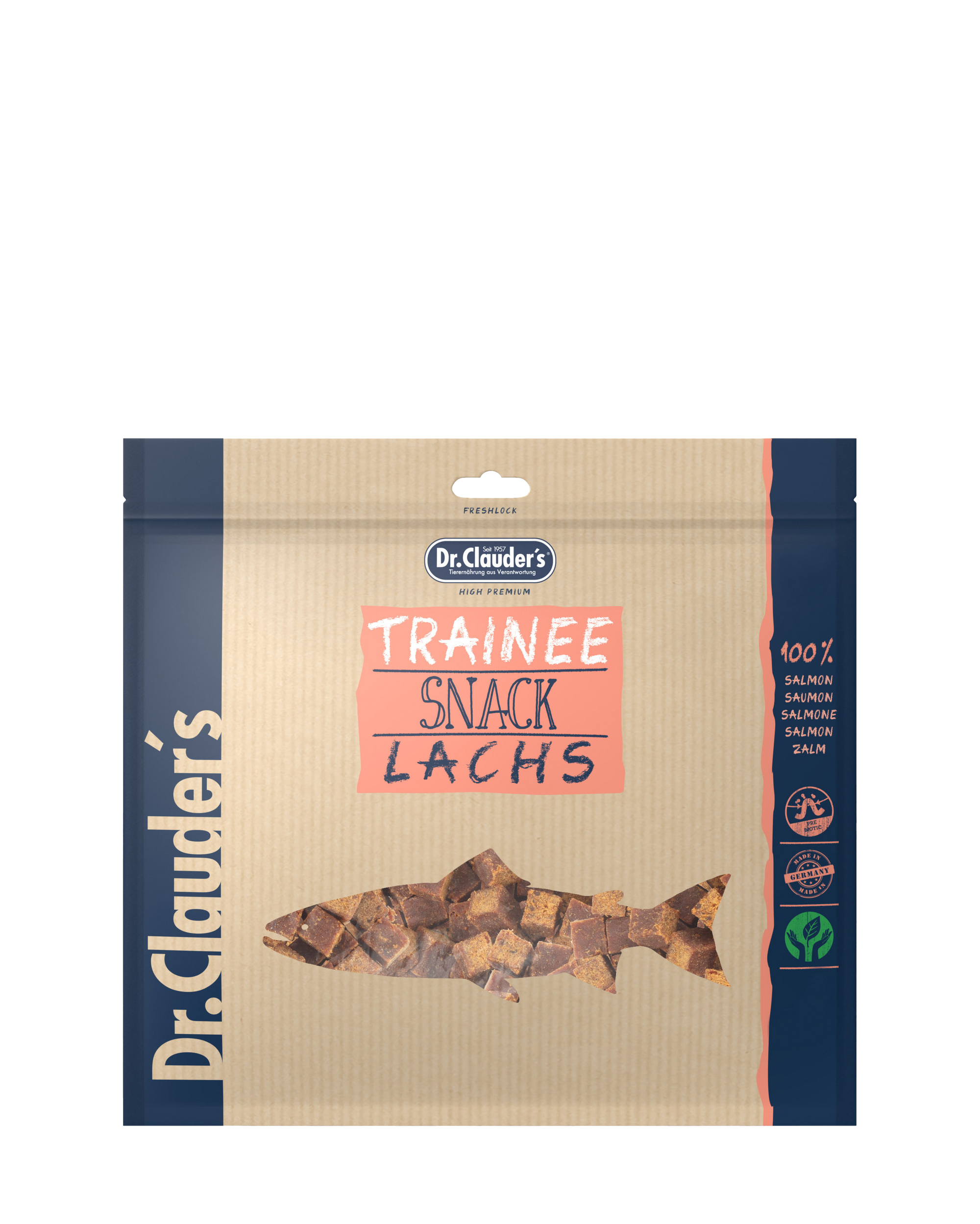 Artikel mit dem Namen Dr.Clauder&#39;s Dog Snack Trainee Lachs im Shop von zoo.de , dem Onlineshop für nachhaltiges Hundefutter und Katzenfutter.