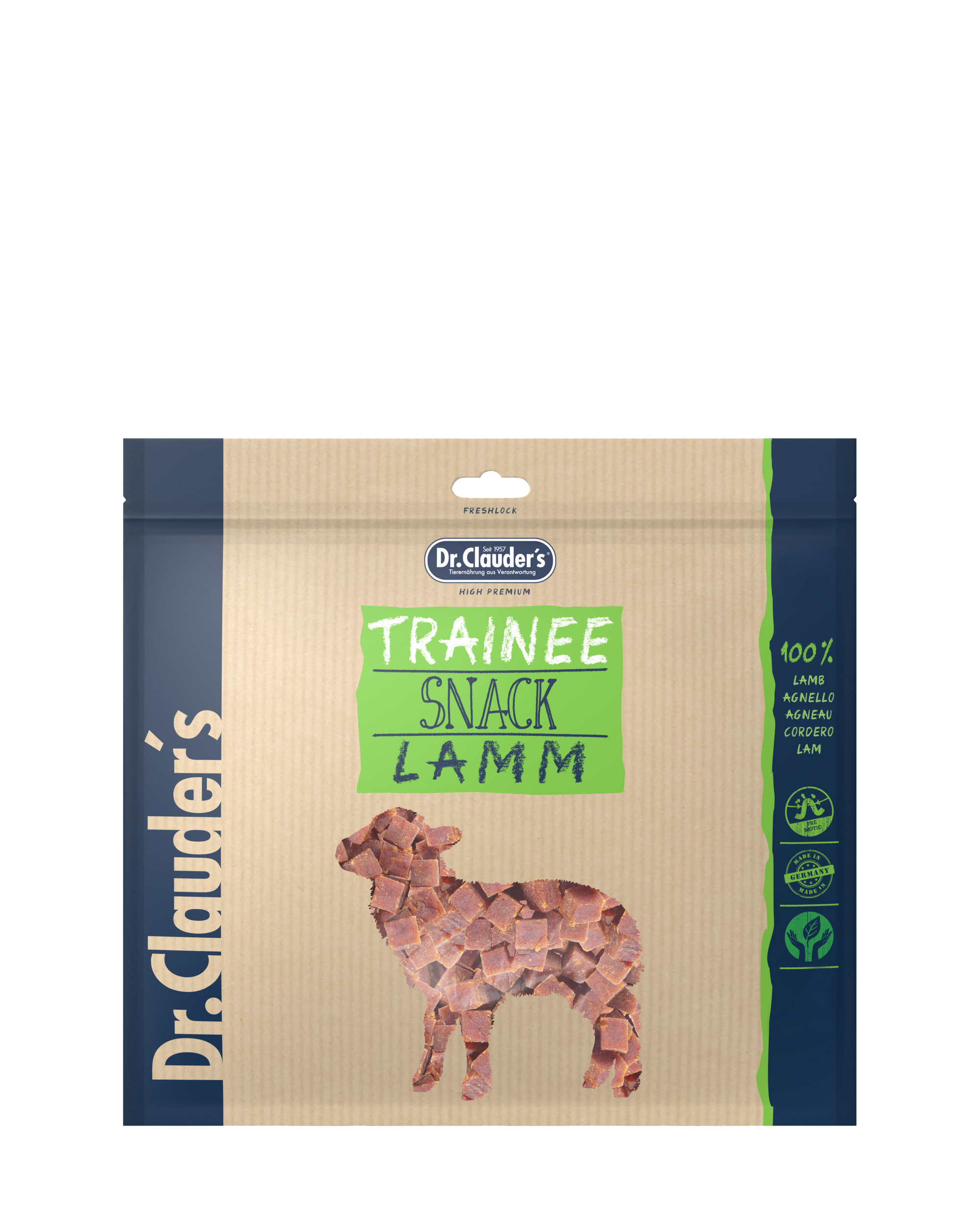 Artikel mit dem Namen Dr.Clauder's Dog Snack Trainee Lammfleisch im Shop von zoo.de , dem Onlineshop für nachhaltiges Hundefutter und Katzenfutter.