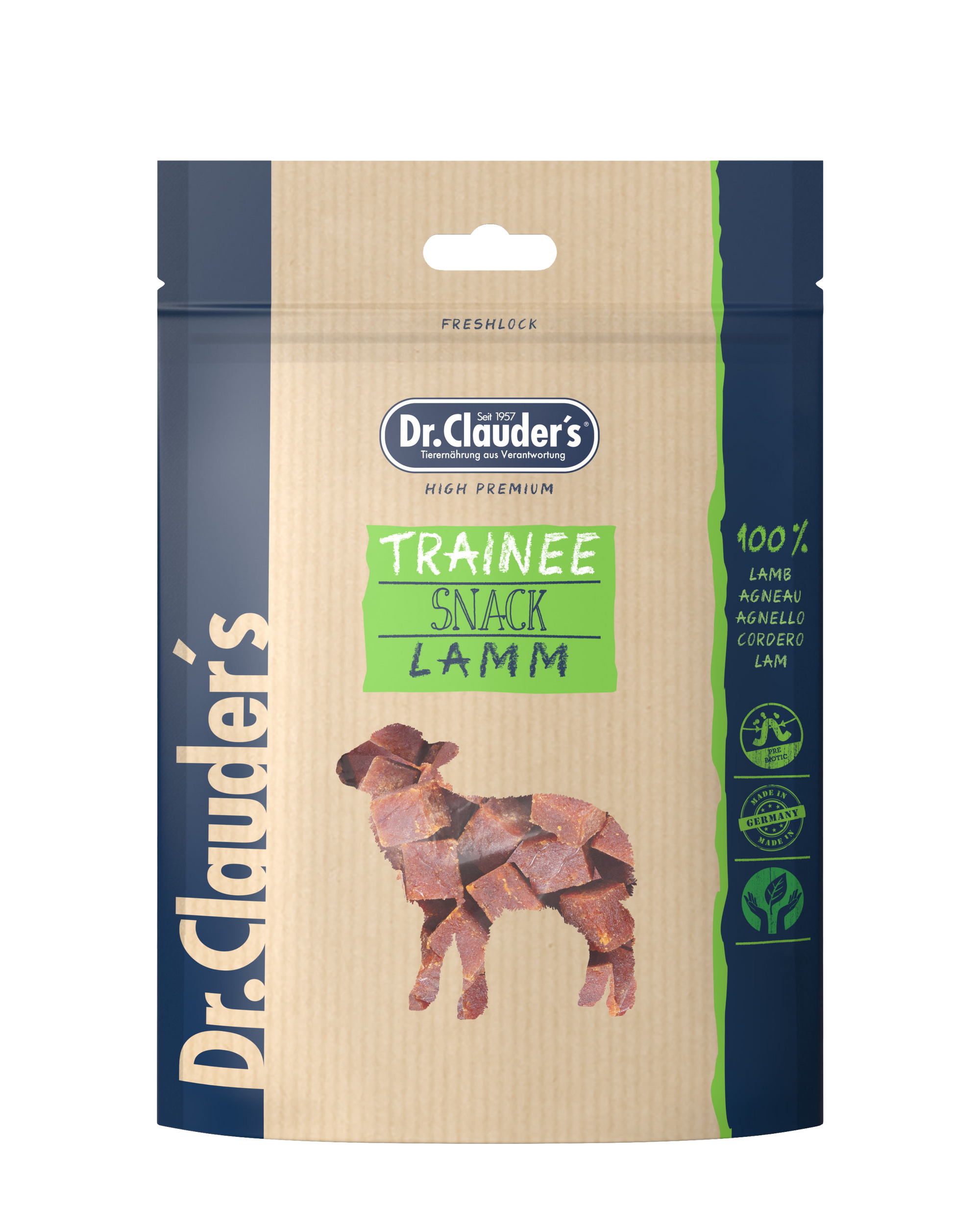 Artikel mit dem Namen Dr.Clauder's Dog Snack Trainee Lammfleisch im Shop von zoo.de , dem Onlineshop für nachhaltiges Hundefutter und Katzenfutter.