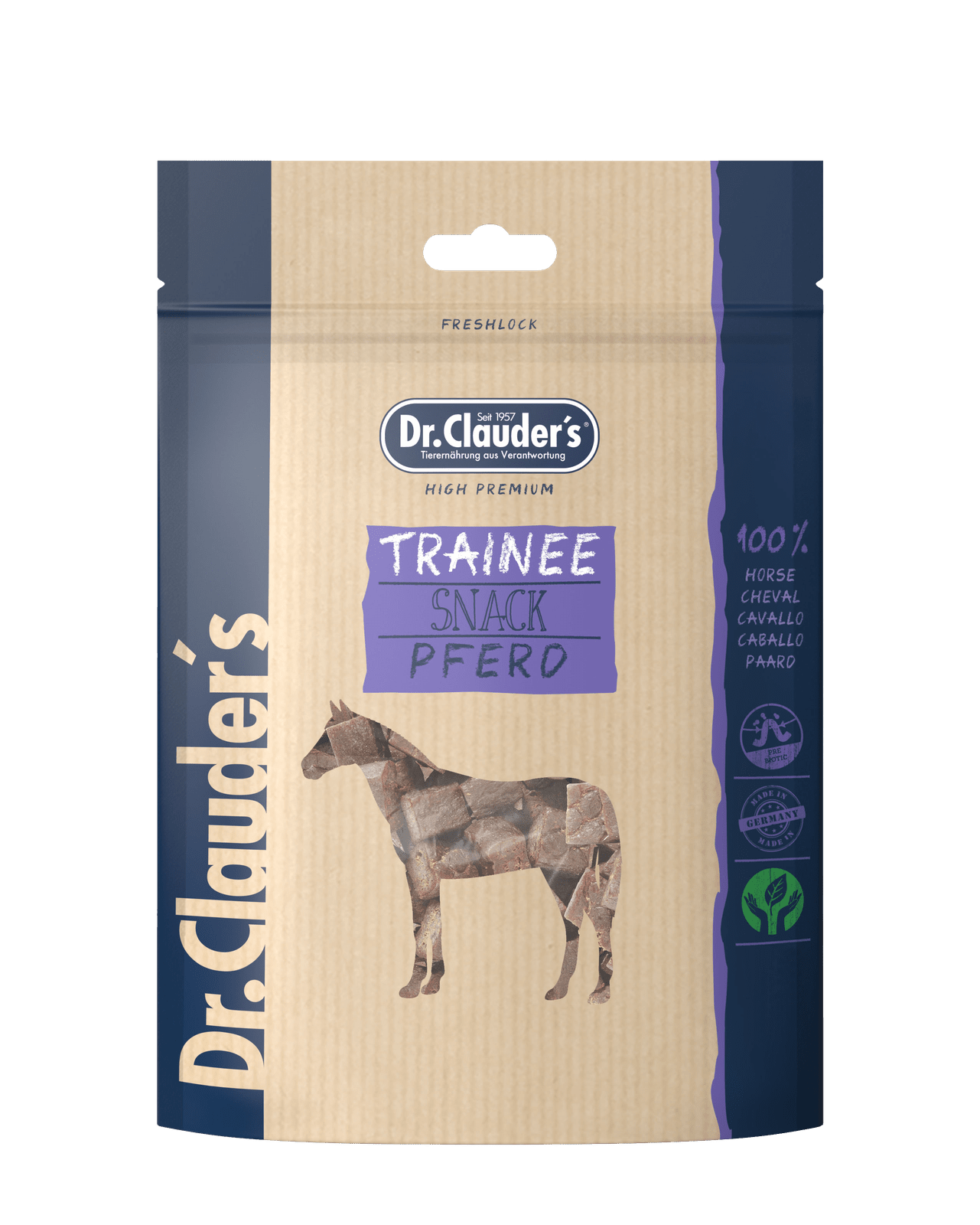 Artikel mit dem Namen Dr.Clauder's Dog Snack Trainee Pferdefleisch im Shop von zoo.de , dem Onlineshop für nachhaltiges Hundefutter und Katzenfutter.