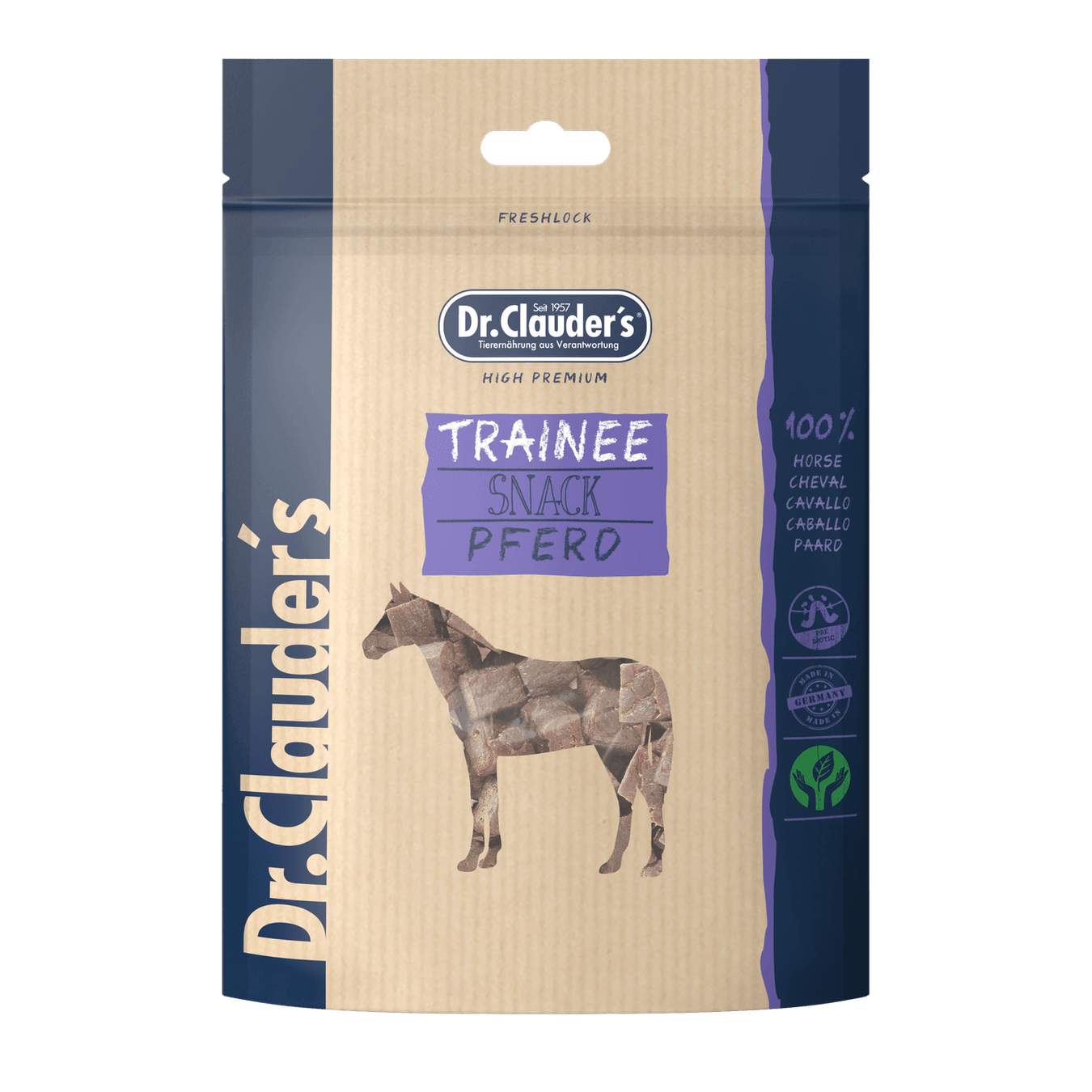 Artikel mit dem Namen Dr.Clauder's Dog Snack Trainee Pferdefleisch im Shop von zoo.de , dem Onlineshop für nachhaltiges Hundefutter und Katzenfutter.