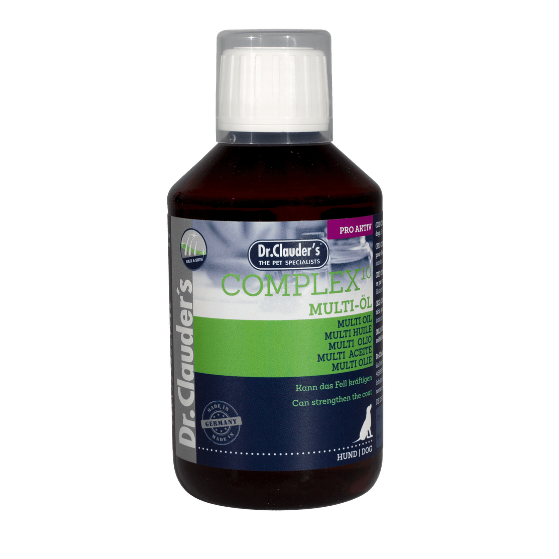 Artikel mit dem Namen Dr.Clauder's Hair+Skin MultiDerm Complete im Shop von zoo.de , dem Onlineshop für nachhaltiges Hundefutter und Katzenfutter.