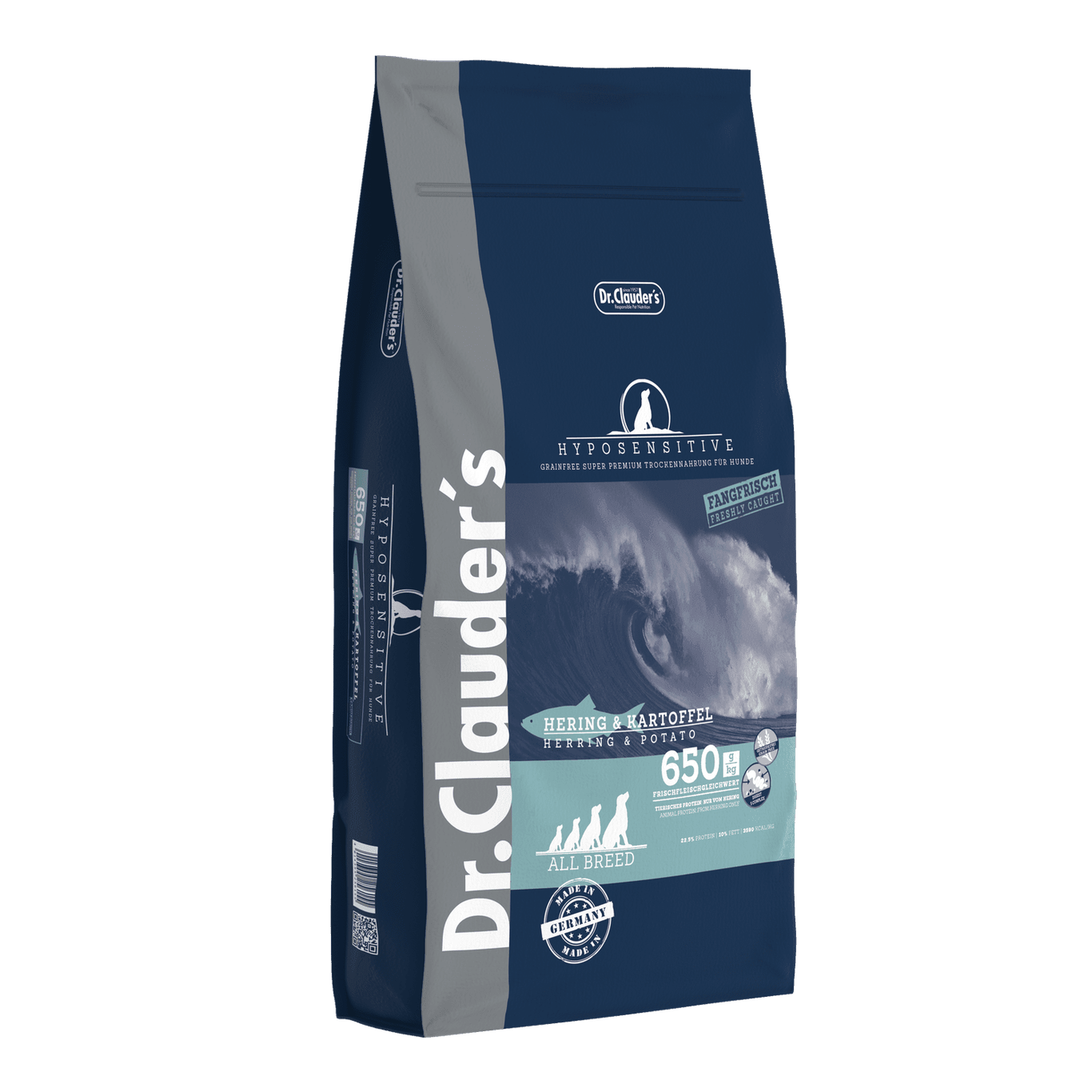 Artikel mit dem Namen Dr.Clauder's Hyposensitive Grainfree Hering im Shop von zoo.de , dem Onlineshop für nachhaltiges Hundefutter und Katzenfutter.