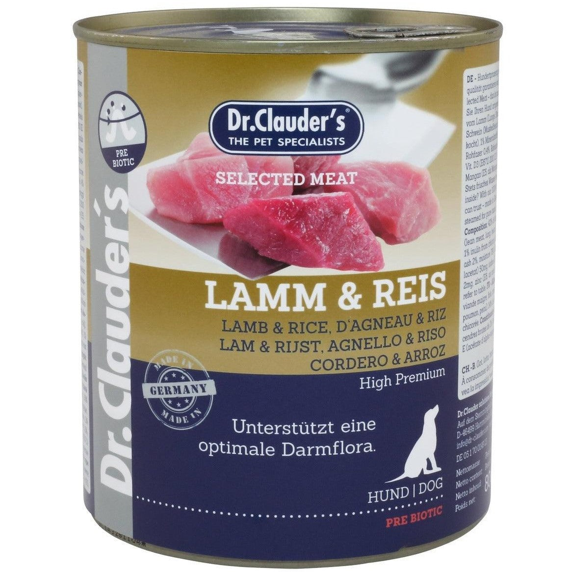 Artikel mit dem Namen Dr.Clauder's Prebiotics Lamm+Reis im Shop von zoo.de , dem Onlineshop für nachhaltiges Hundefutter und Katzenfutter.