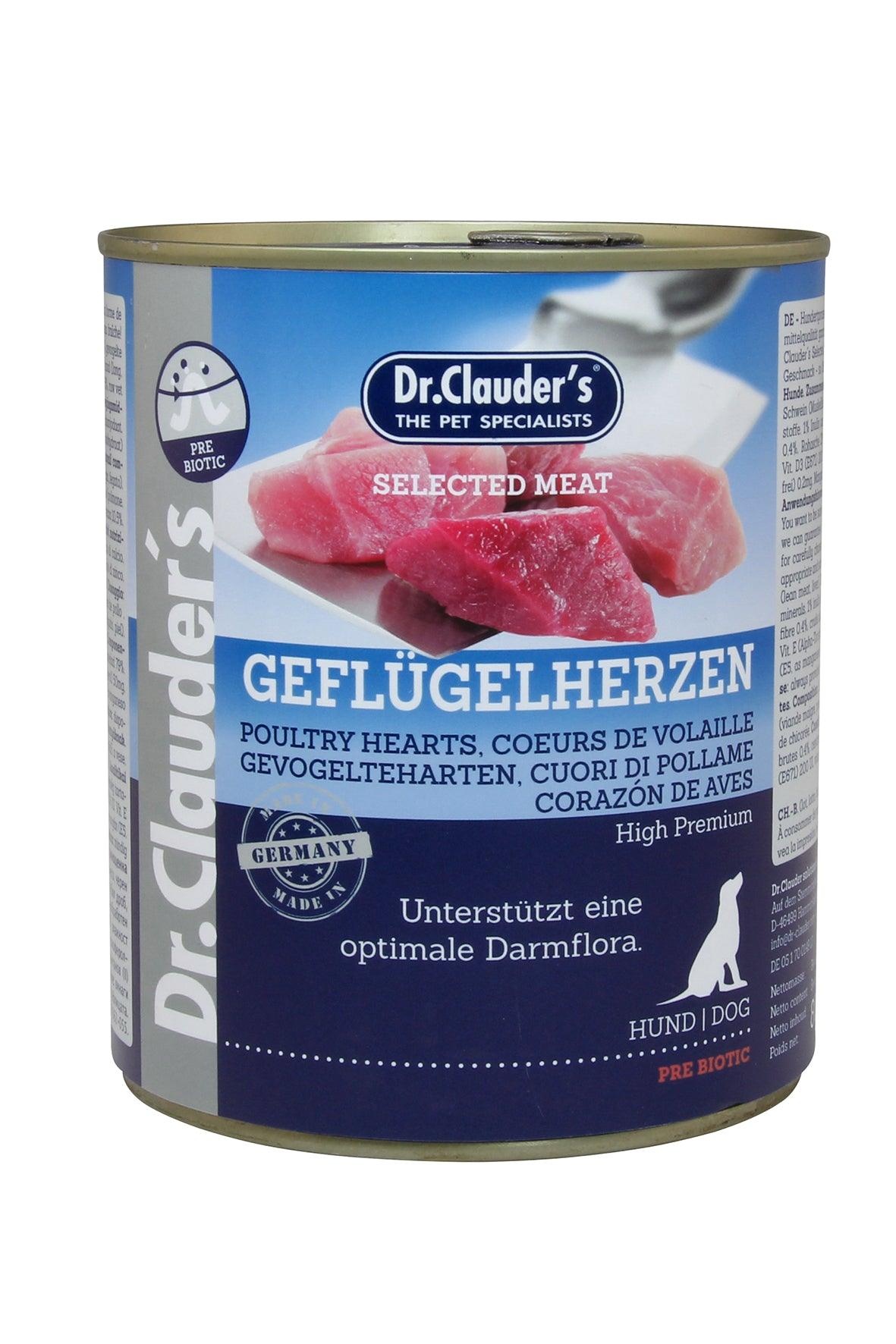 Artikel mit dem Namen Dr.Clauder's Selected Meat Geflügelherzen im Shop von zoo.de , dem Onlineshop für nachhaltiges Hundefutter und Katzenfutter.