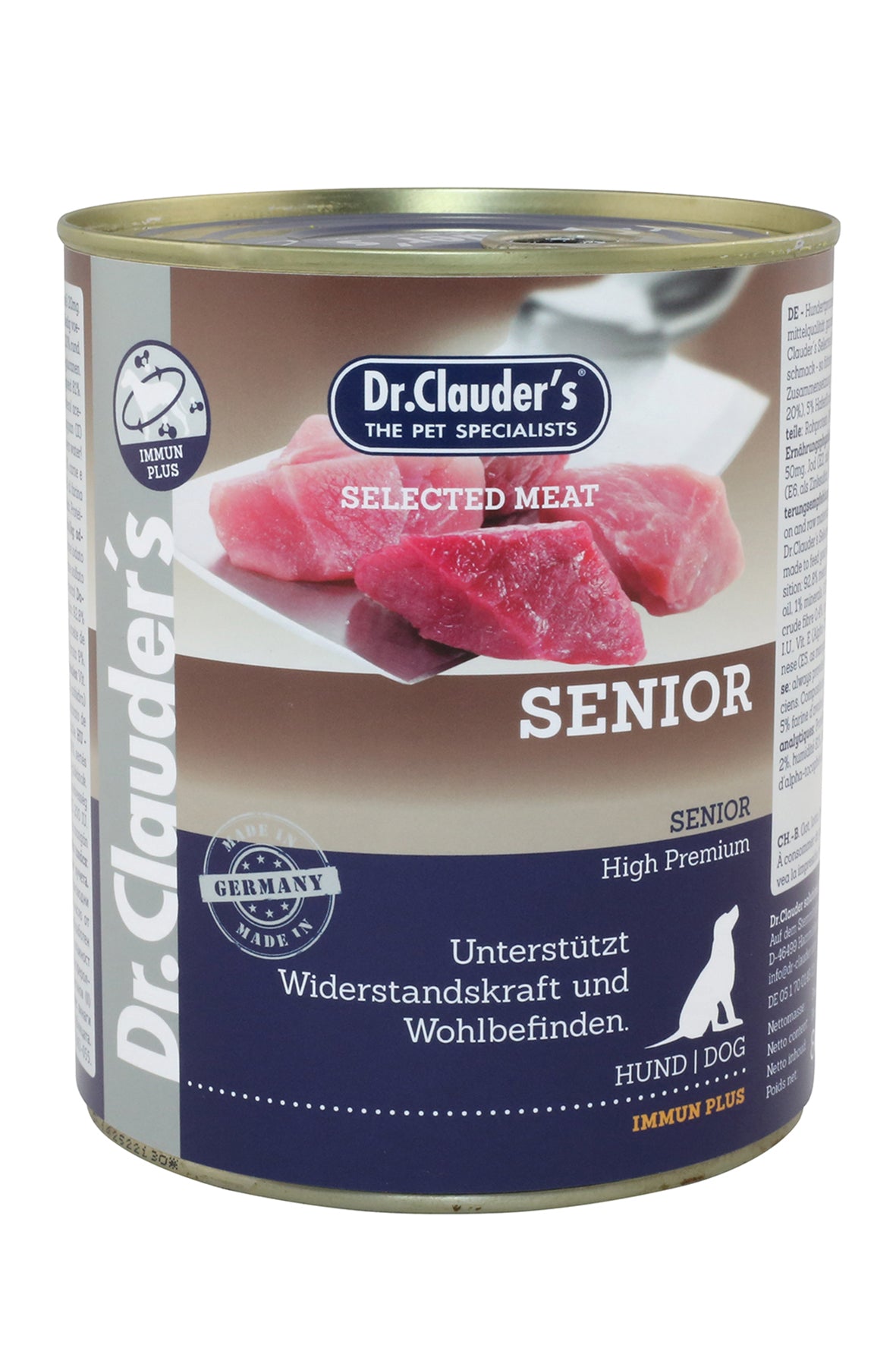 Artikel mit dem Namen Dr.Clauder's Selected Meat Senior im Shop von zoo.de , dem Onlineshop für nachhaltiges Hundefutter und Katzenfutter.