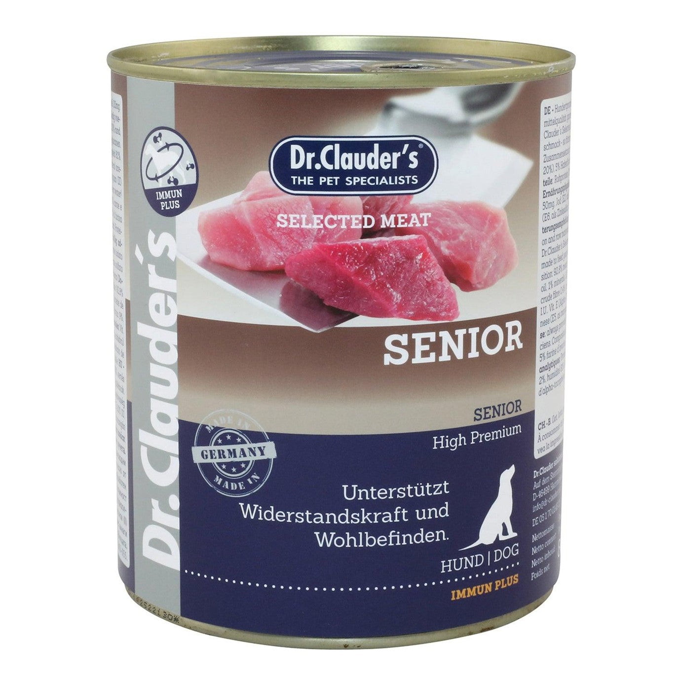 Artikel mit dem Namen Dr.Clauder's Selected Meat Senior im Shop von zoo.de , dem Onlineshop für nachhaltiges Hundefutter und Katzenfutter.