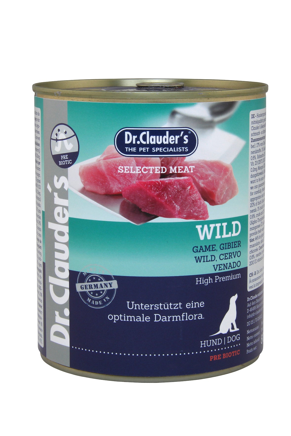 Artikel mit dem Namen Dr.Clauder&#39;s Selected Meat Wild im Shop von zoo.de , dem Onlineshop für nachhaltiges Hundefutter und Katzenfutter.