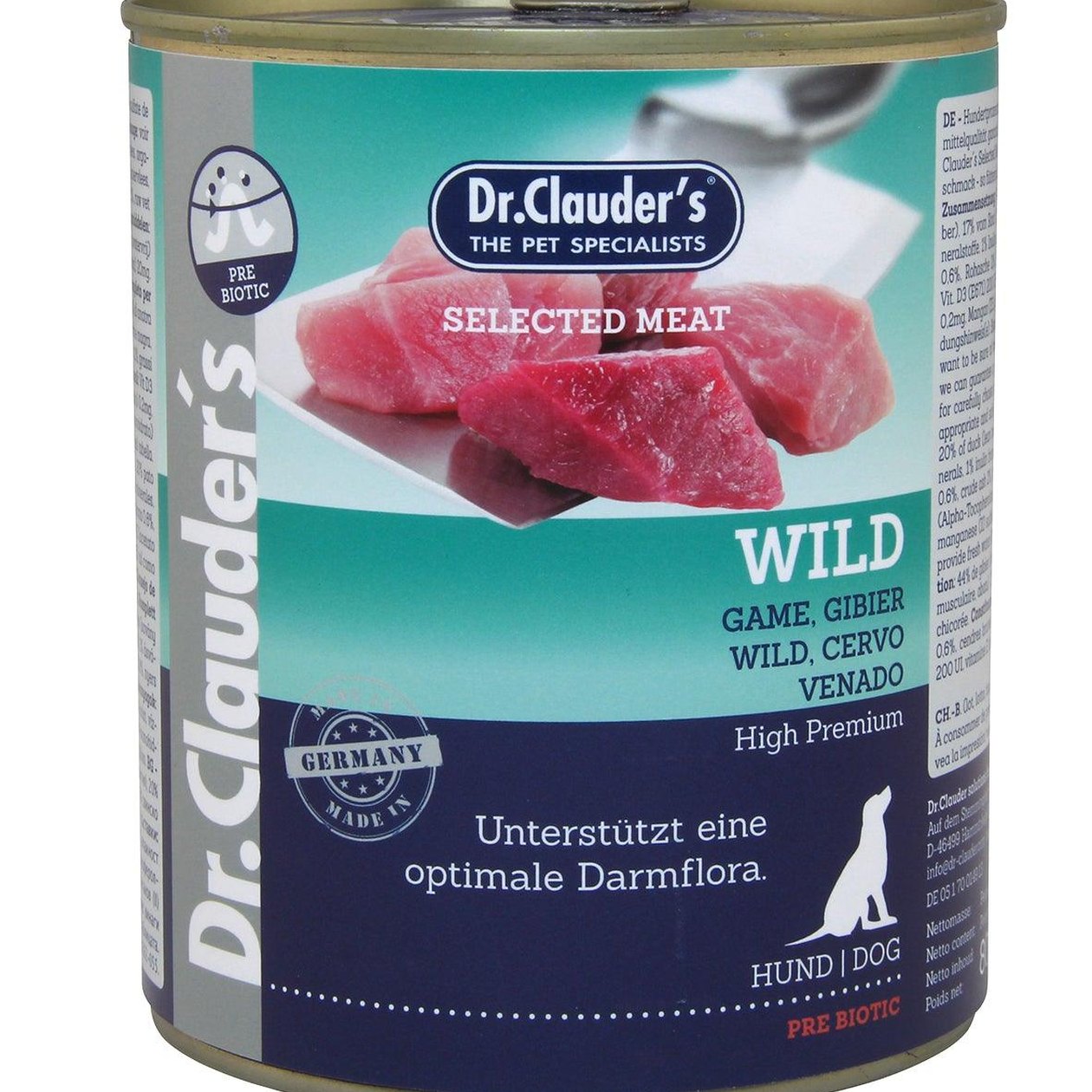 Artikel mit dem Namen Dr.Clauder's Selected Meat Wild im Shop von zoo.de , dem Onlineshop für nachhaltiges Hundefutter und Katzenfutter.