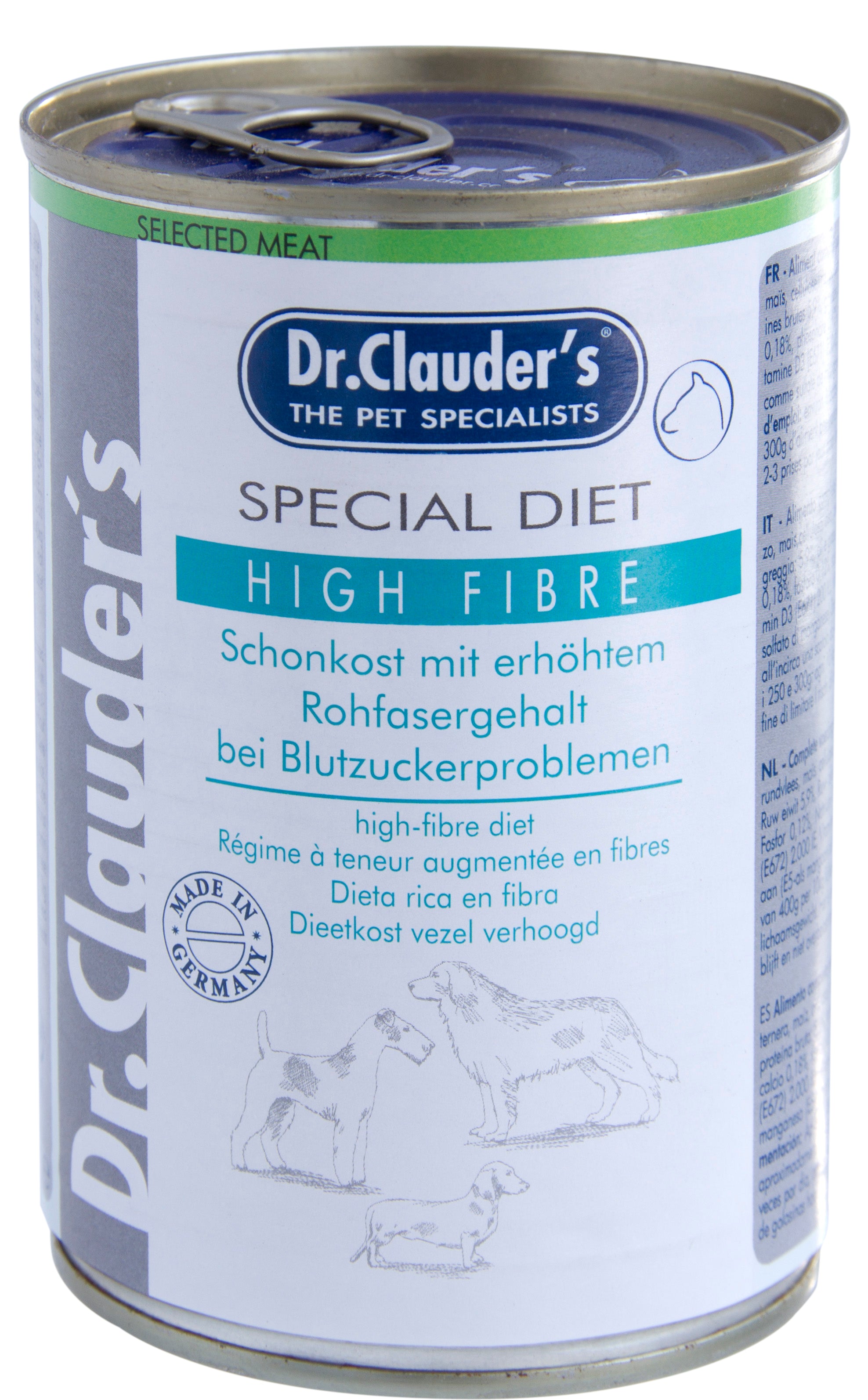 Artikel mit dem Namen Dr.Clauder's Special Diet HighFibre im Shop von zoo.de , dem Onlineshop für nachhaltiges Hundefutter und Katzenfutter.