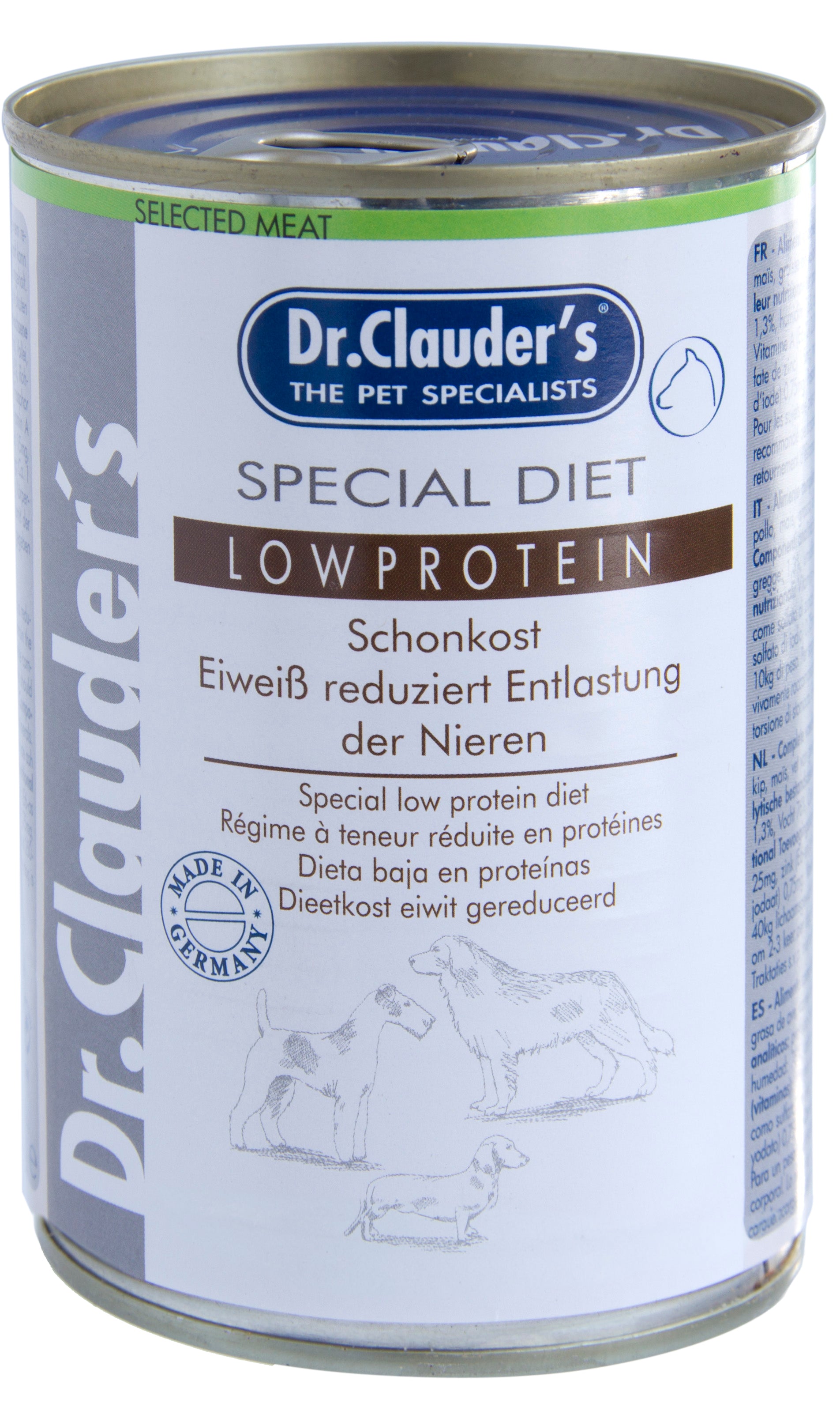 Artikel mit dem Namen Dr.Clauder's Special Diet LowProtein im Shop von zoo.de , dem Onlineshop für nachhaltiges Hundefutter und Katzenfutter.