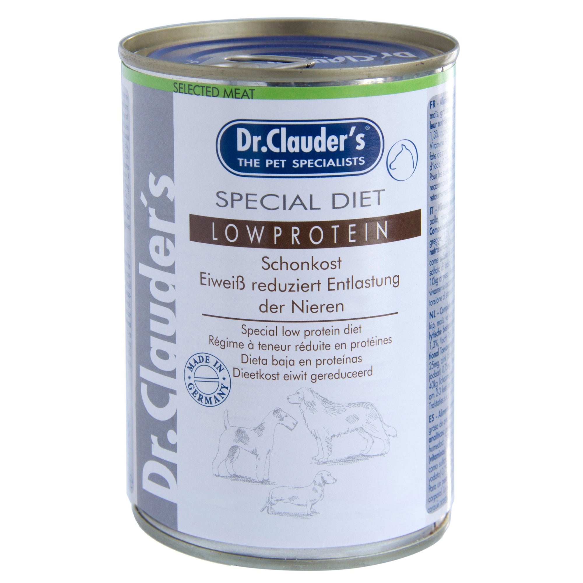 Artikel mit dem Namen Dr.Clauder's Special Diet LowProtein im Shop von zoo.de , dem Onlineshop für nachhaltiges Hundefutter und Katzenfutter.