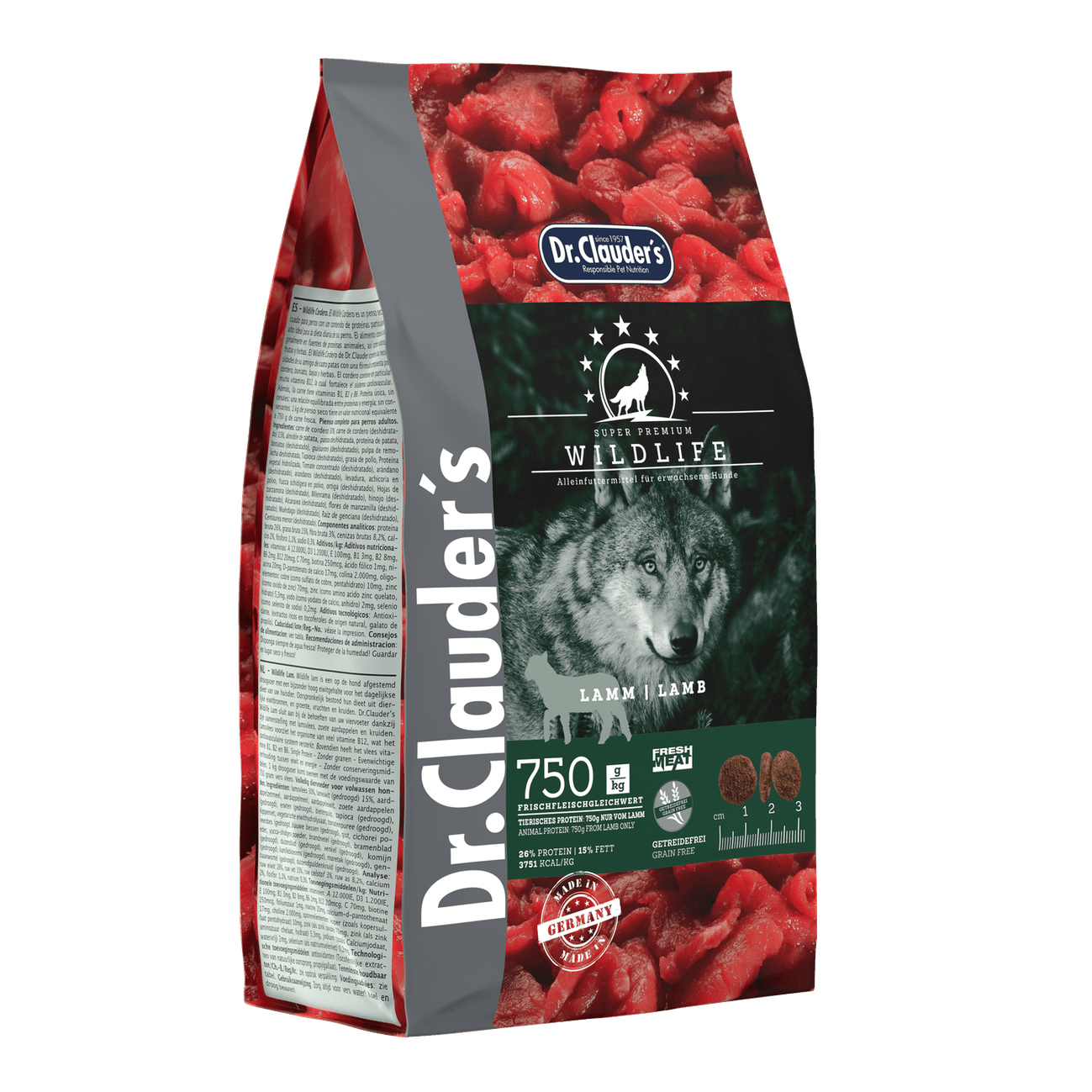 Artikel mit dem Namen Dr.Clauder's Wildlife Lamm im Shop von zoo.de , dem Onlineshop für nachhaltiges Hundefutter und Katzenfutter.
