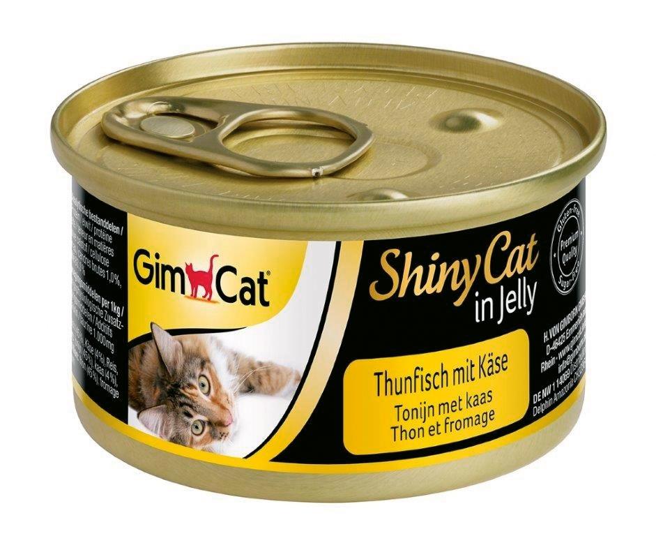 Artikel mit dem Namen GimCat ShinyCat Thunfisch&Käse im Shop von zoo.de , dem Onlineshop für nachhaltiges Hundefutter und Katzenfutter.