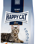 Artikel mit dem Namen Happy Cat Culinary Adult Land Ente im Shop von zoo.de , dem Onlineshop für nachhaltiges Hundefutter und Katzenfutter.