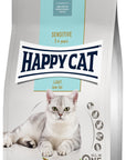 Artikel mit dem Namen Happy Cat Sensitive Adult Light im Shop von zoo.de , dem Onlineshop für nachhaltiges Hundefutter und Katzenfutter.