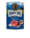 Artikel mit dem Namen Happy Dog Dose Sensible Pure Germany Rind im Shop von zoo.de , dem Onlineshop für nachhaltiges Hundefutter und Katzenfutter.