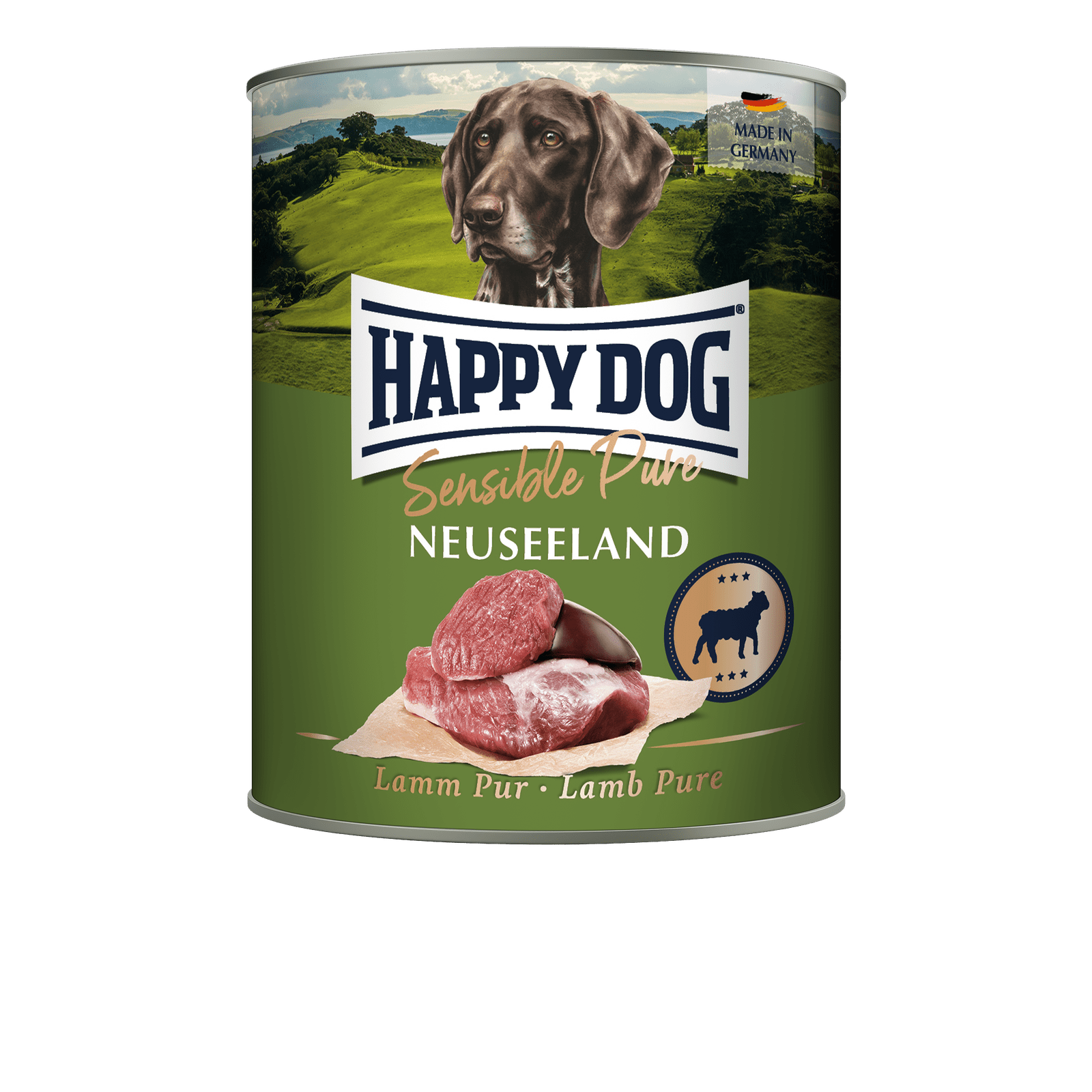 Artikel mit dem Namen Happy Dog Dose Sensible Pure Neuseeland Lamm im Shop von zoo.de , dem Onlineshop für nachhaltiges Hundefutter und Katzenfutter.