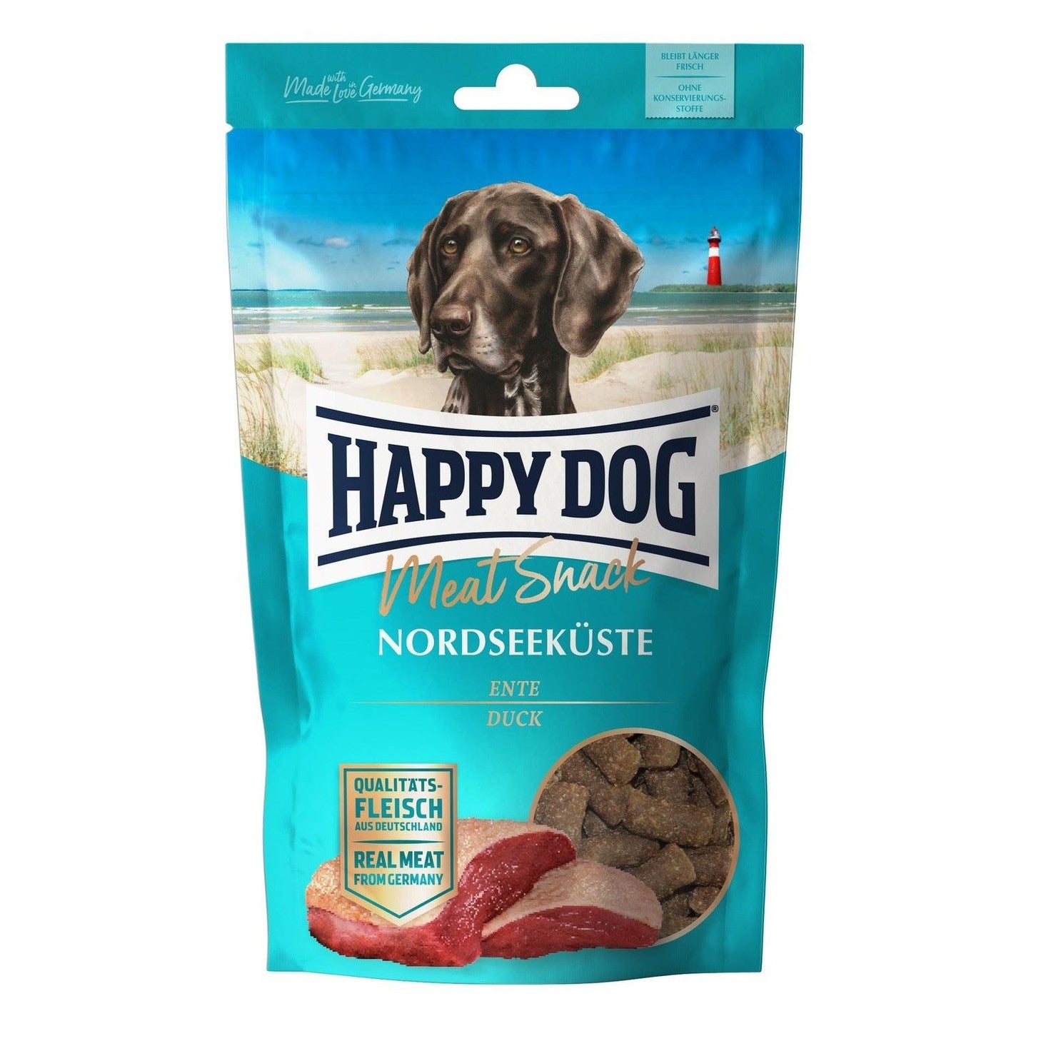 Artikel mit dem Namen Happy Dog Meat Snack Nordseeküste im Shop von zoo.de , dem Onlineshop für nachhaltiges Hundefutter und Katzenfutter.