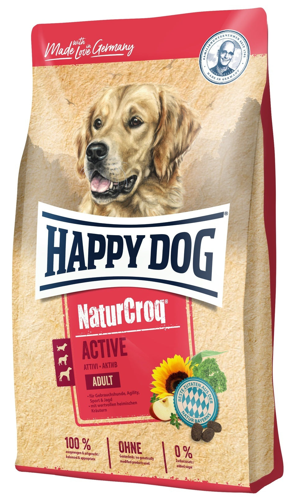 Artikel mit dem Namen Happy Dog NaturCroq Active im Shop von zoo.de , dem Onlineshop für nachhaltiges Hundefutter und Katzenfutter.