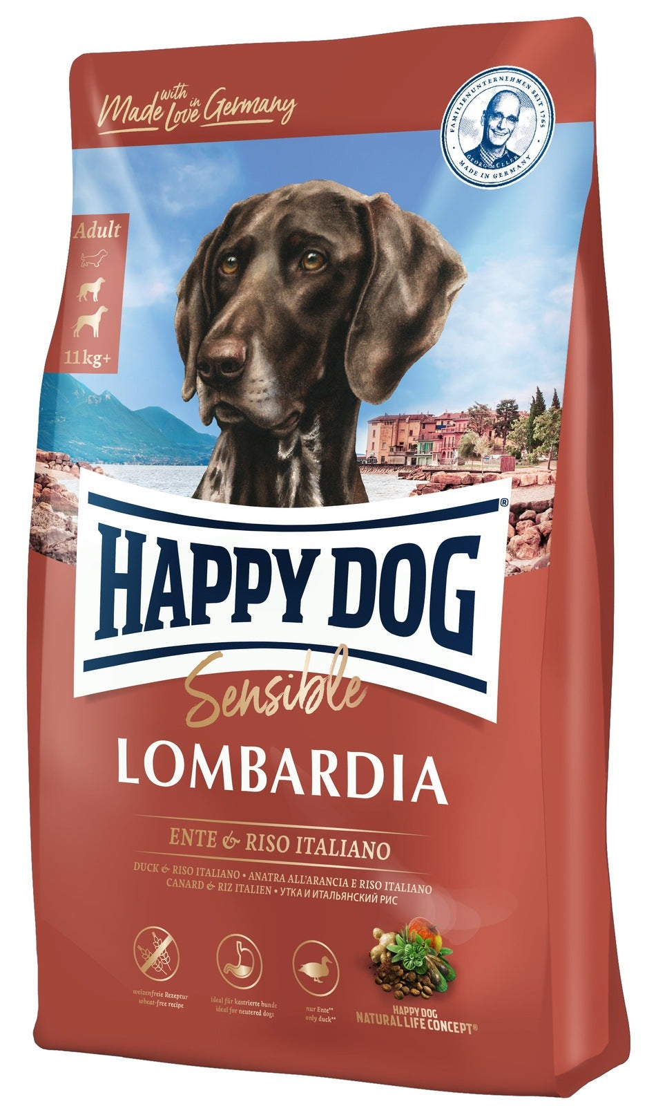 Artikel mit dem Namen Happy Dog Sensible Lombardia im Shop von zoo.de , dem Onlineshop für nachhaltiges Hundefutter und Katzenfutter.