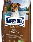 Artikel mit dem Namen Happy Dog Sensible Mini Canada im Shop von zoo.de , dem Onlineshop für nachhaltiges Hundefutter und Katzenfutter.