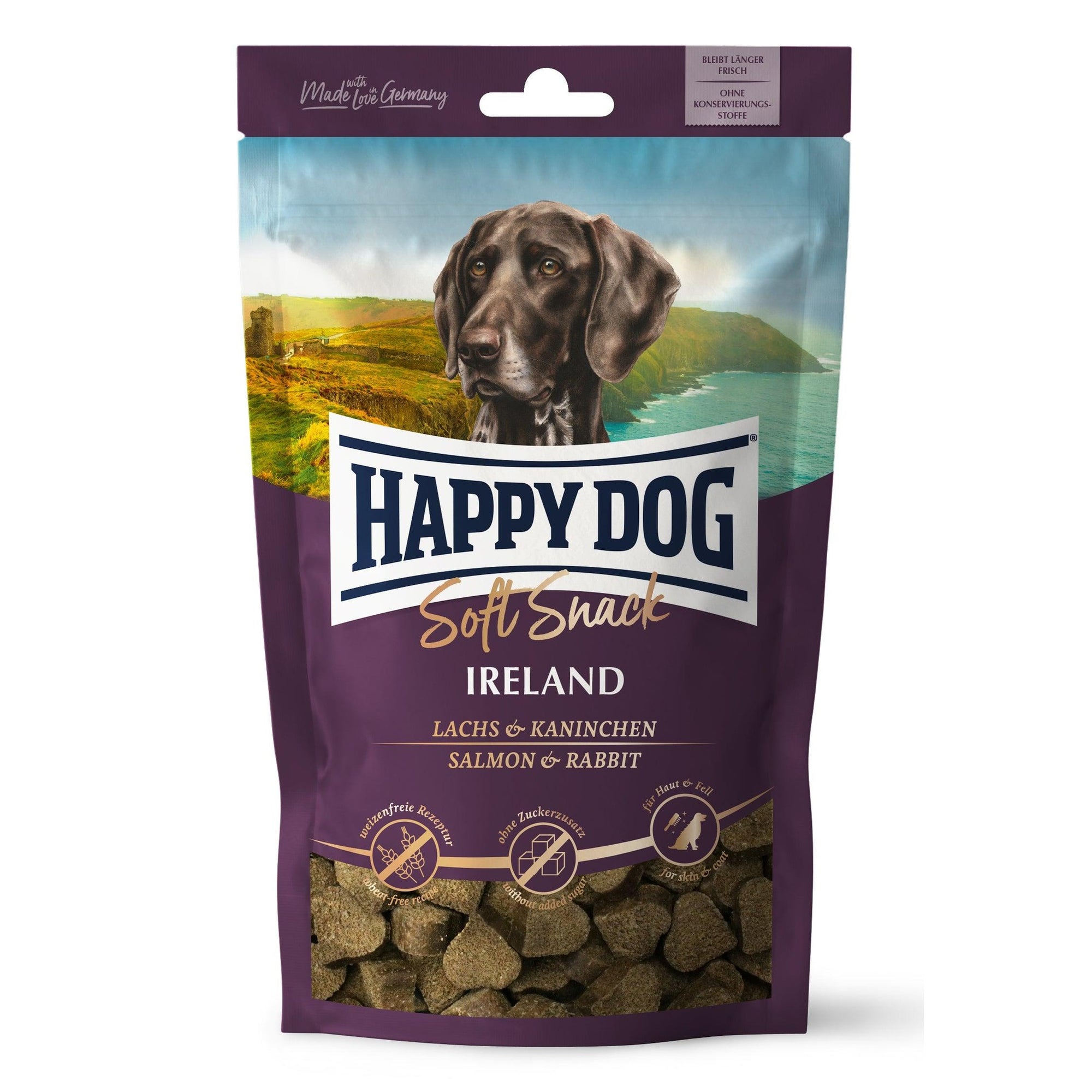 Artikel mit dem Namen Happy Dog Soft Snack Ireland im Shop von zoo.de , dem Onlineshop für nachhaltiges Hundefutter und Katzenfutter.