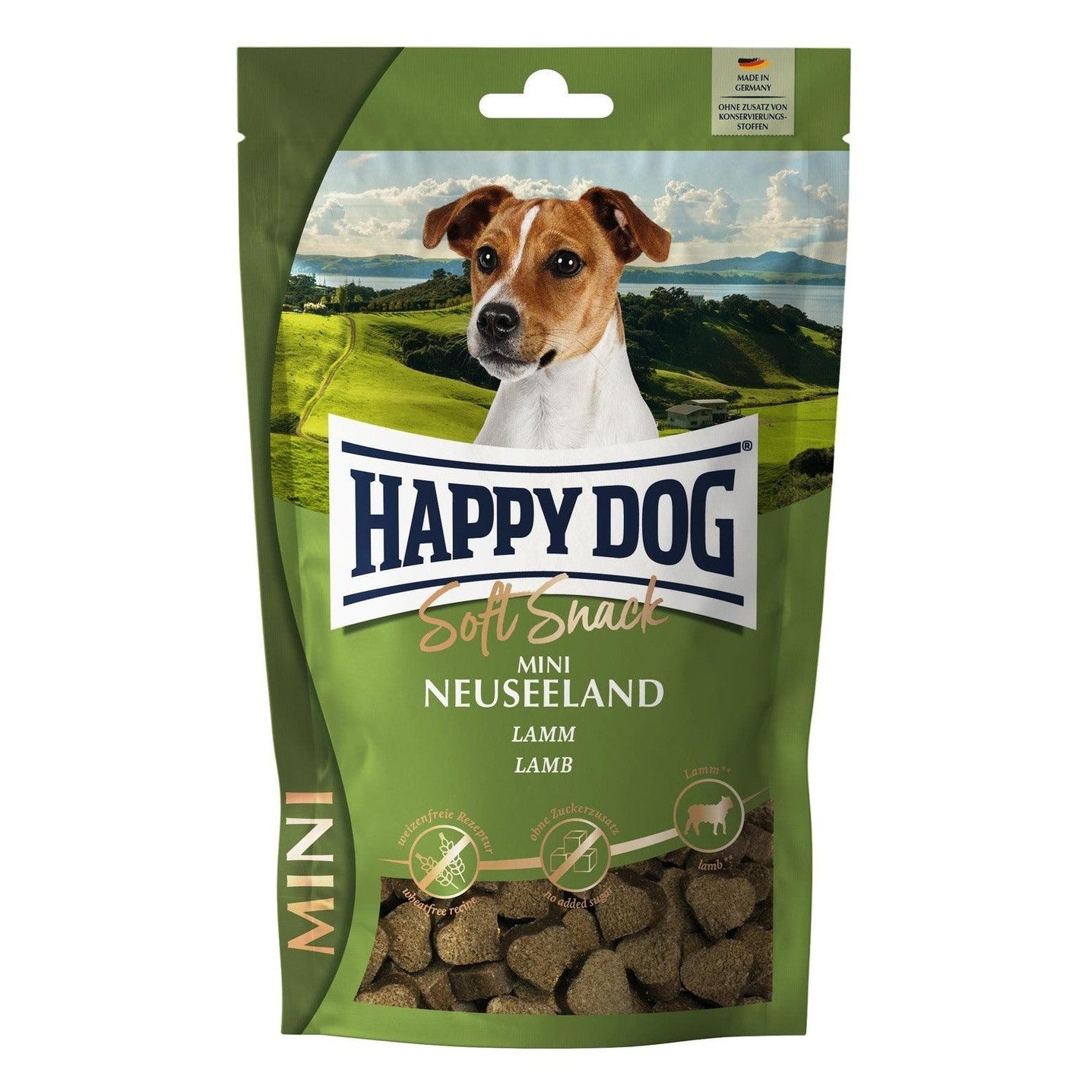 Artikel mit dem Namen Happy Dog Soft Snack Mini Neuseeland im Shop von zoo.de , dem Onlineshop für nachhaltiges Hundefutter und Katzenfutter.
