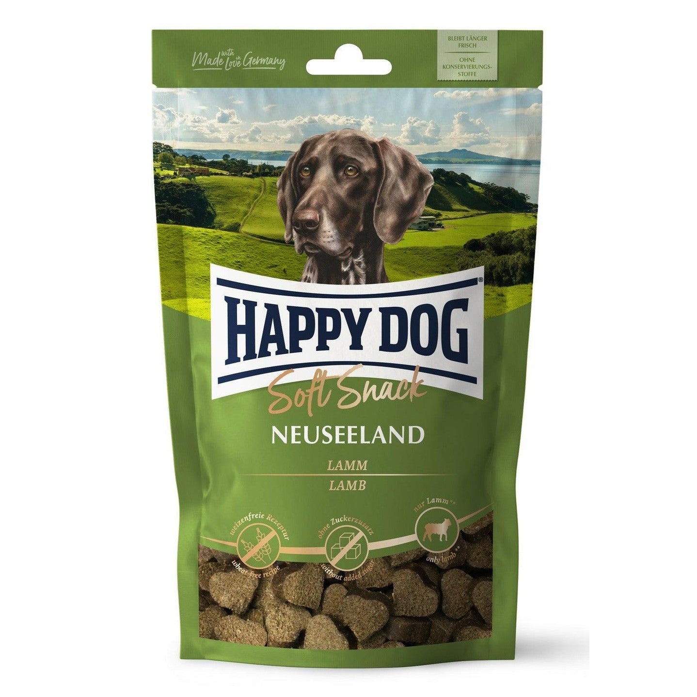 Artikel mit dem Namen Happy Dog Soft Snack Neuseeland im Shop von zoo.de , dem Onlineshop für nachhaltiges Hundefutter und Katzenfutter.