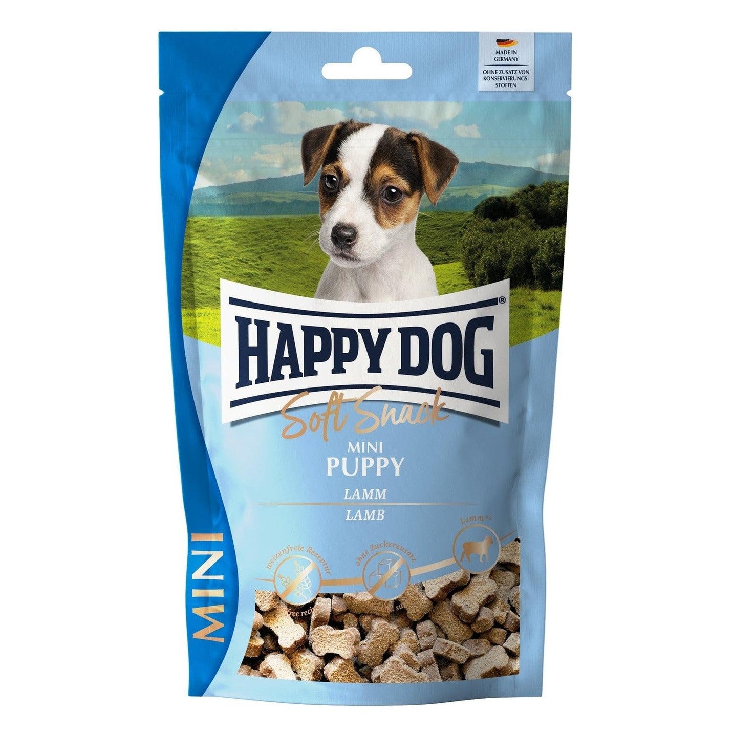 Artikel mit dem Namen Happy Dog SoftSnack Mini Puppy im Shop von zoo.de , dem Onlineshop für nachhaltiges Hundefutter und Katzenfutter.