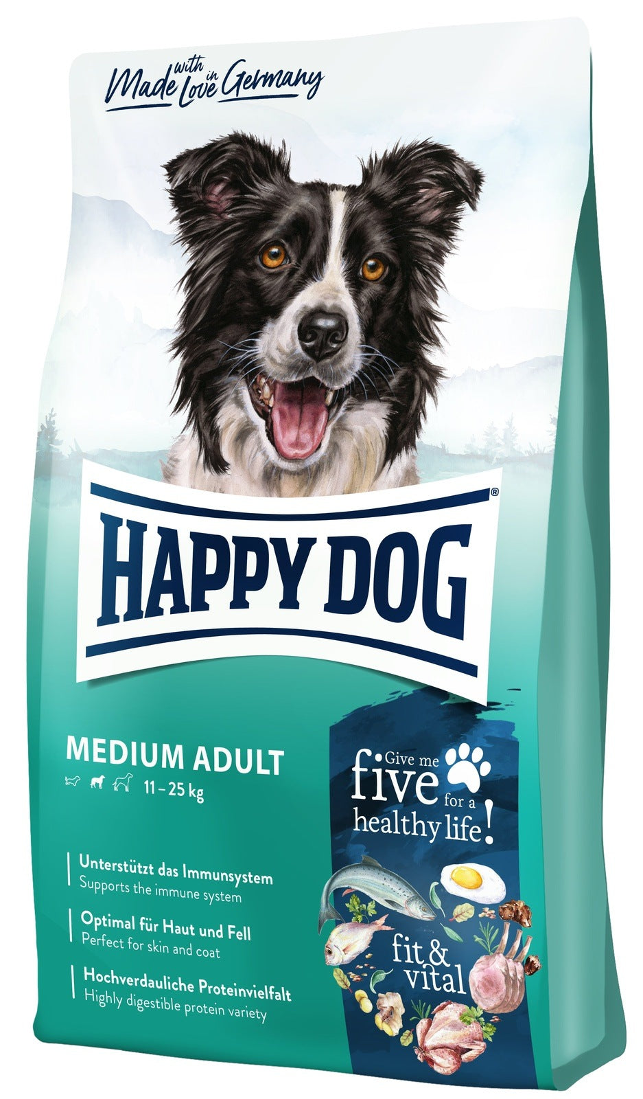 Artikel mit dem Namen Happy Dog Supreme fit & vital Medium Adult im Shop von zoo.de , dem Onlineshop für nachhaltiges Hundefutter und Katzenfutter.