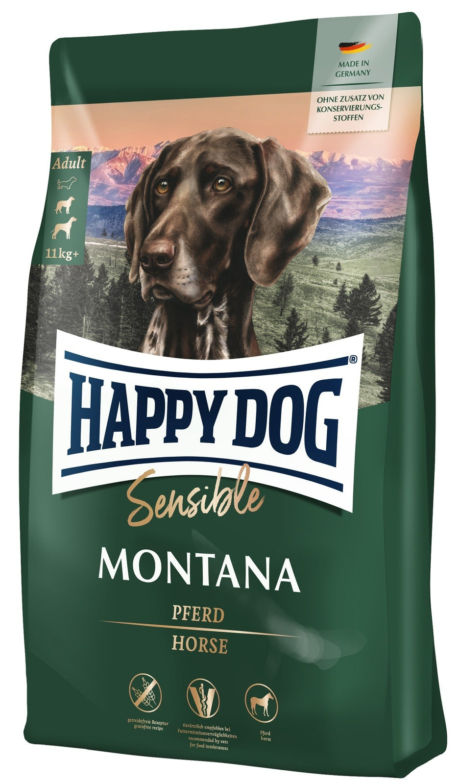 Artikel mit dem Namen Happy Dog Supreme Sensible Montana im Shop von zoo.de , dem Onlineshop für nachhaltiges Hundefutter und Katzenfutter.