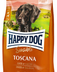 Artikel mit dem Namen Happy Dog Supreme Sensible Toscana im Shop von zoo.de , dem Onlineshop für nachhaltiges Hundefutter und Katzenfutter.