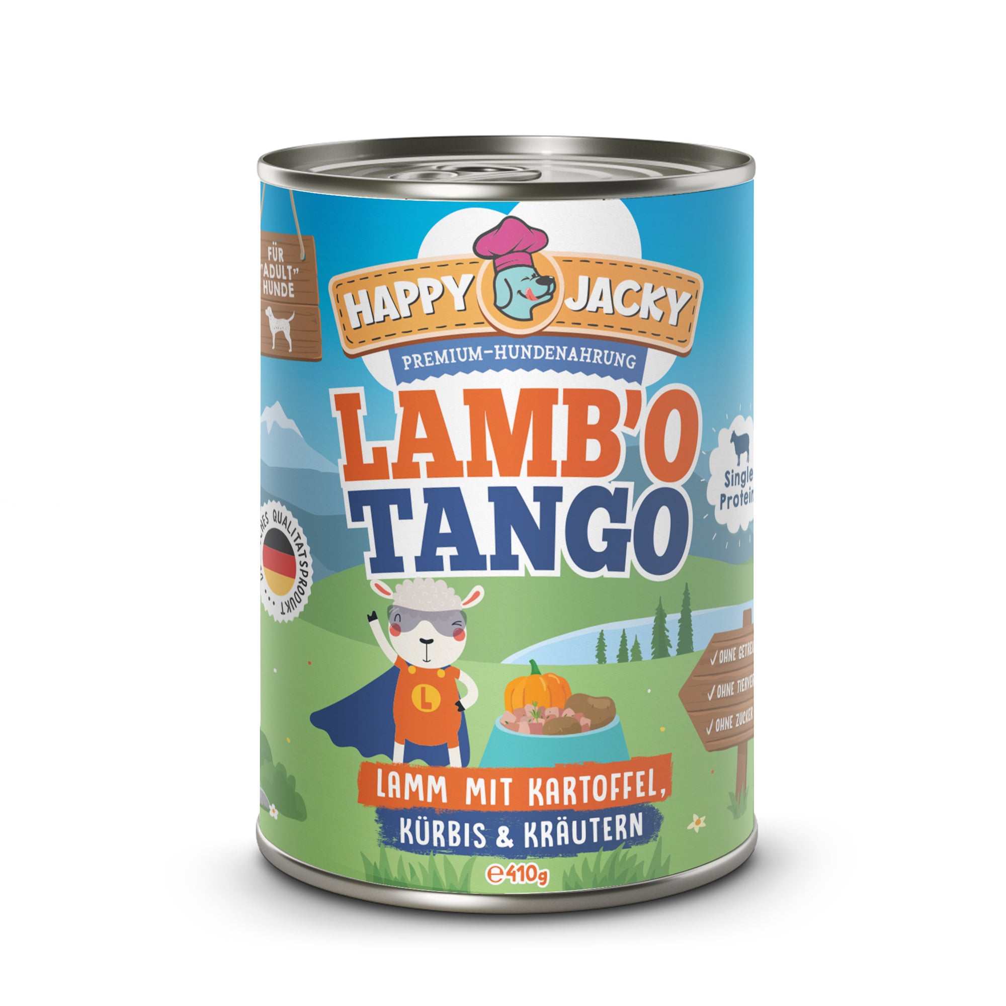 Artikel mit dem Namen Happy Jacky Lambo Tango im Shop von zoo.de , dem Onlineshop für nachhaltiges Hundefutter und Katzenfutter.