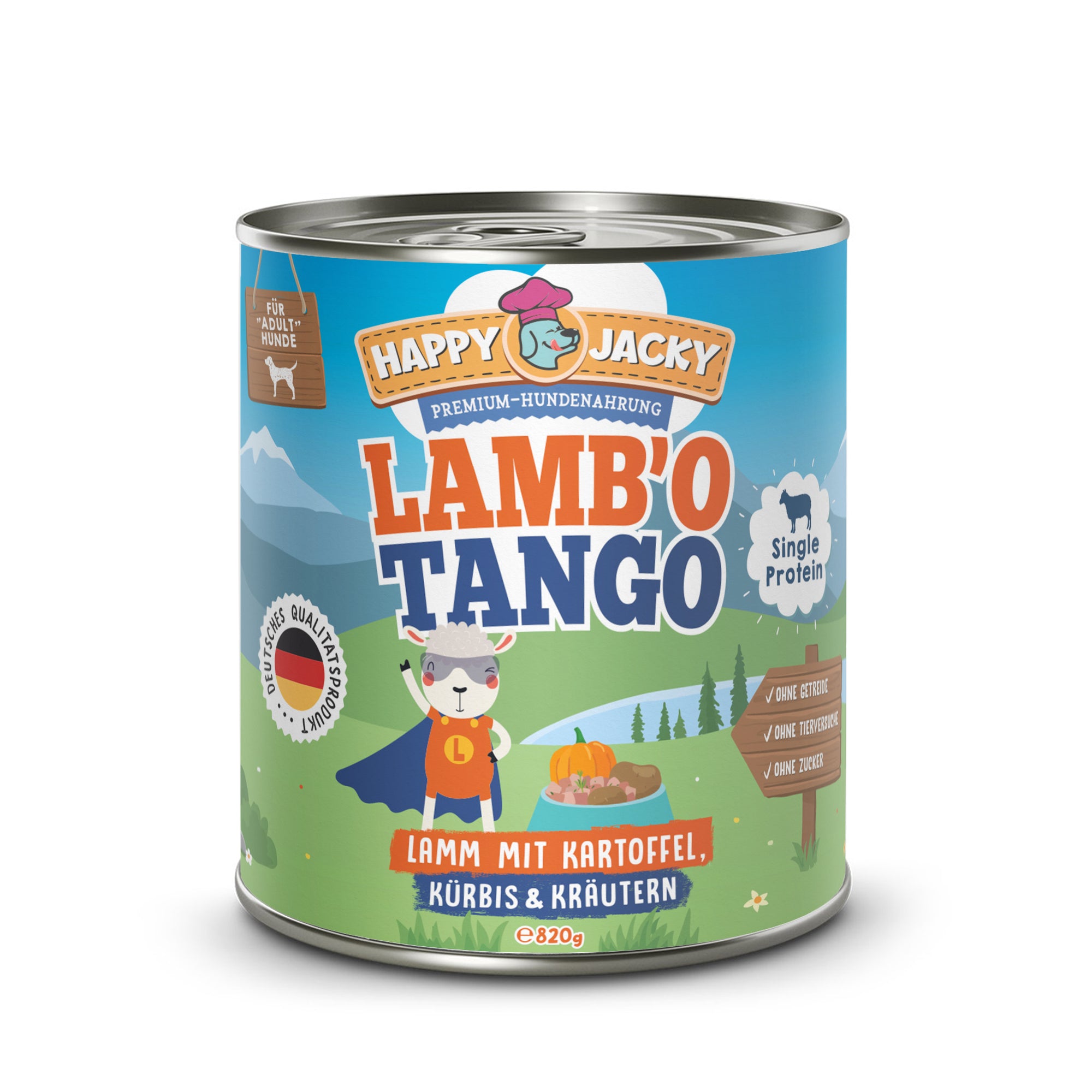 Artikel mit dem Namen Happy Jacky Lambo Tango im Shop von zoo.de , dem Onlineshop für nachhaltiges Hundefutter und Katzenfutter.