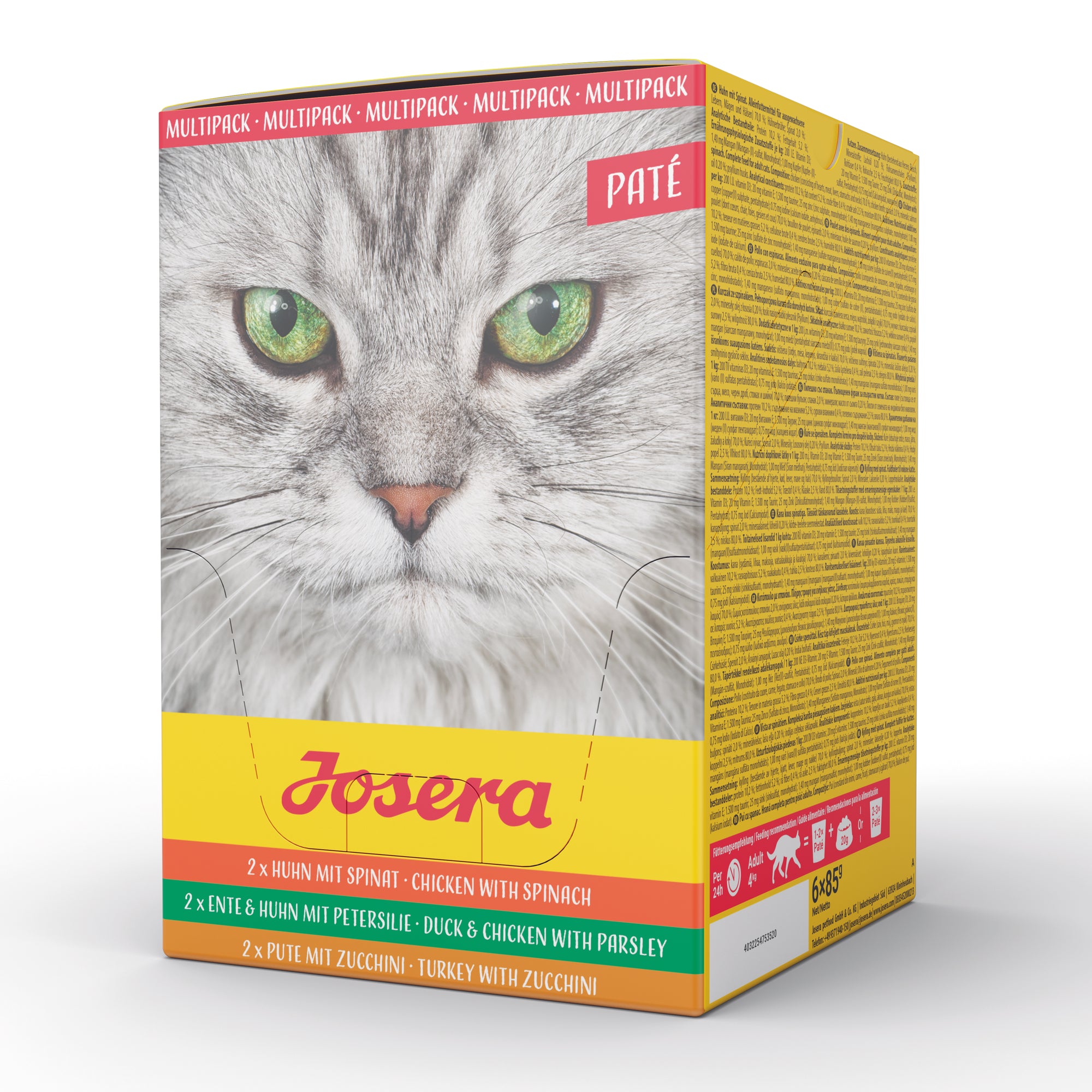 Artikel mit dem Namen Josera Katze Mixpaket Paté im Shop von zoo.de , dem Onlineshop für nachhaltiges Hundefutter und Katzenfutter.